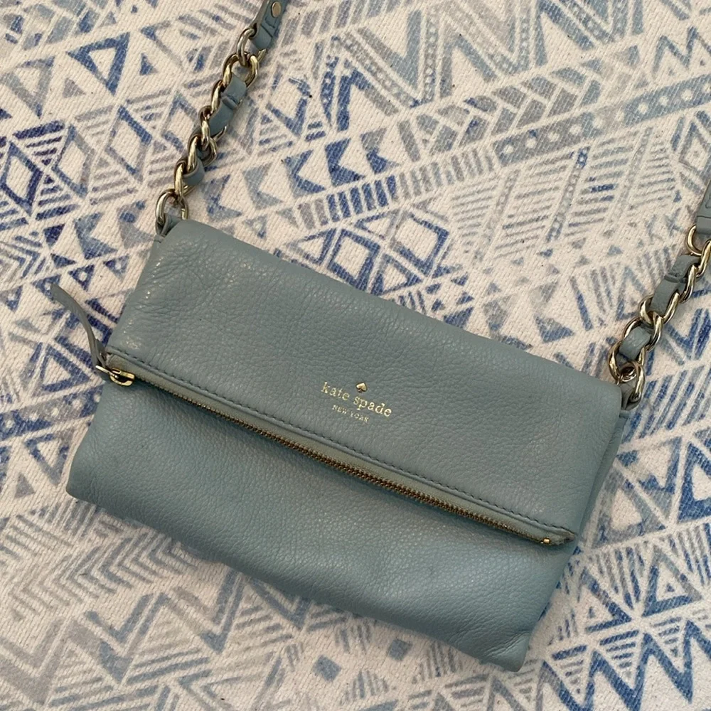 Kate Spade Blue Leather Crossbody Purse